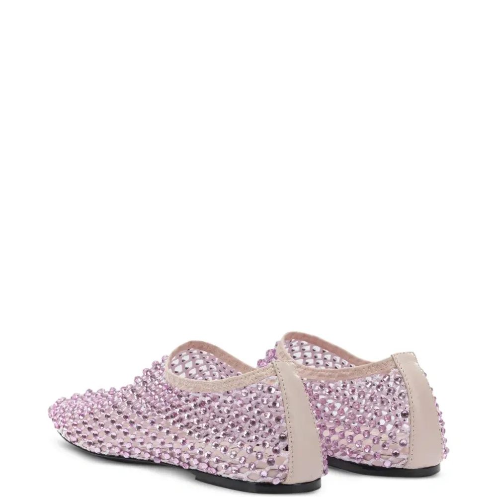 Балетки из сетки с украшением