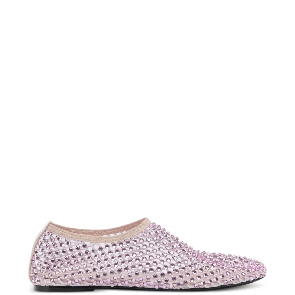 Балетки из сетки с украшением