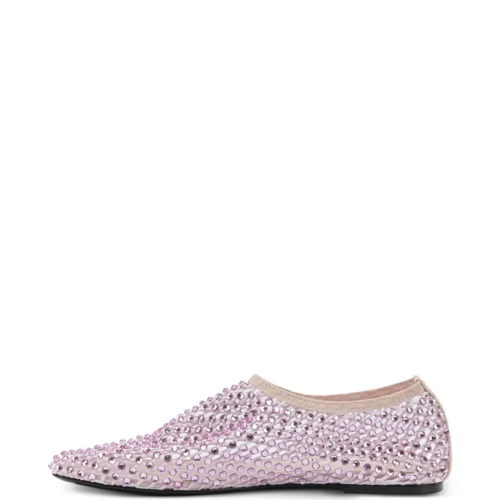 Балетки из сетки с украшением