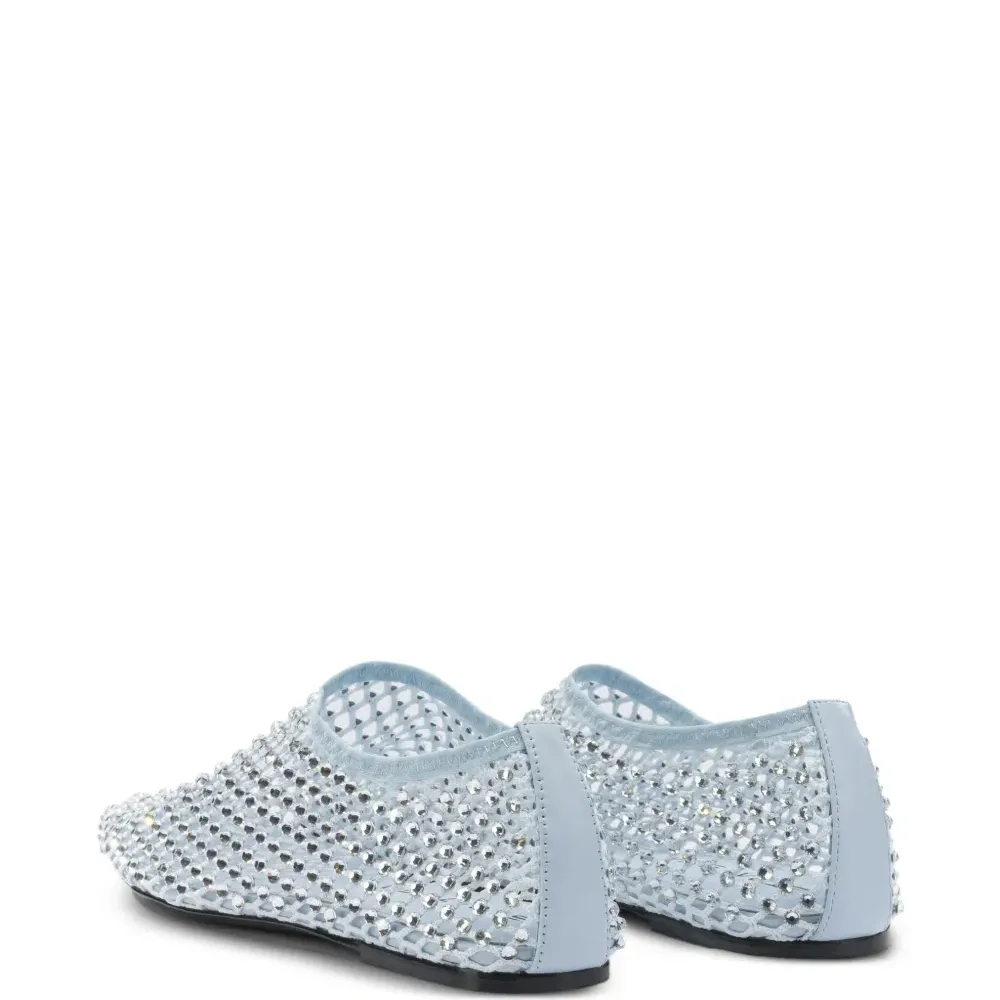 Декорированные балетки из сетки