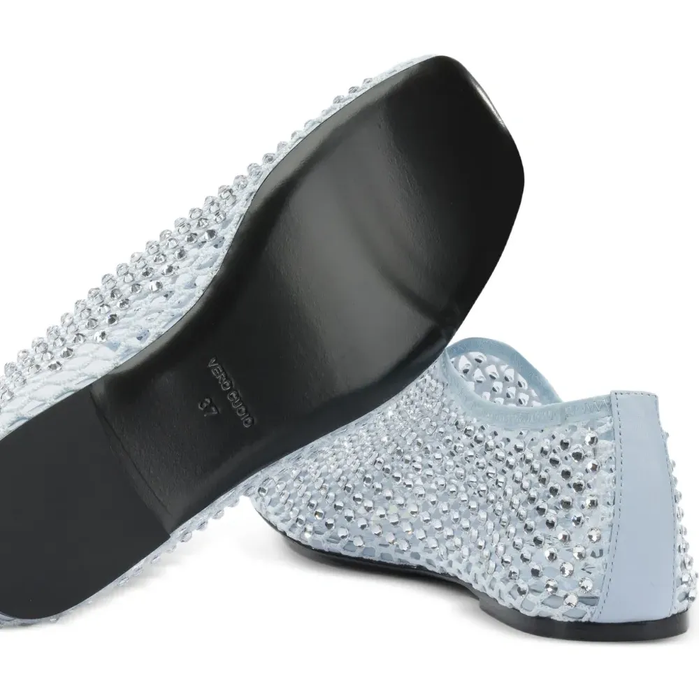 Декорированные балетки из сетки