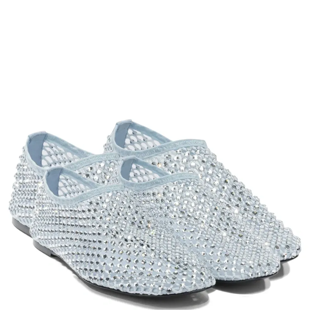 Декорированные балетки из сетки