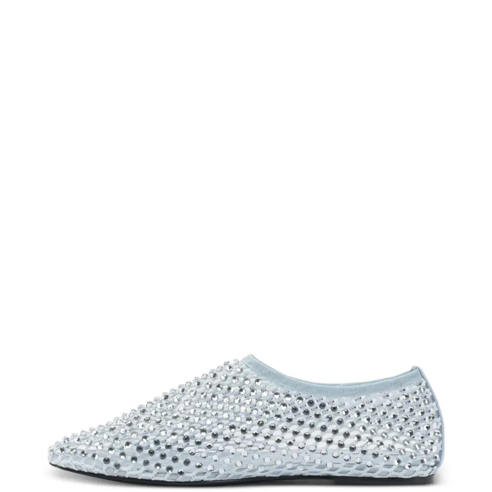 Декорированные балетки из сетки