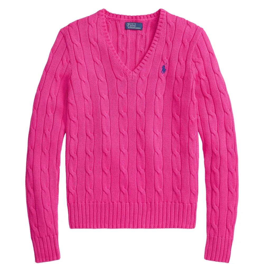 Вязаный свитер с V-образным вырезом