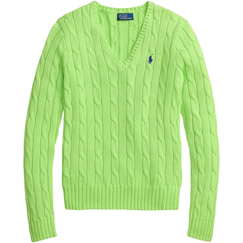 Вязаный свитер с V-образным вырезом