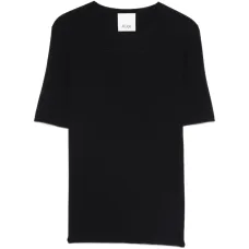 Вязаный топ с короткими рукавами