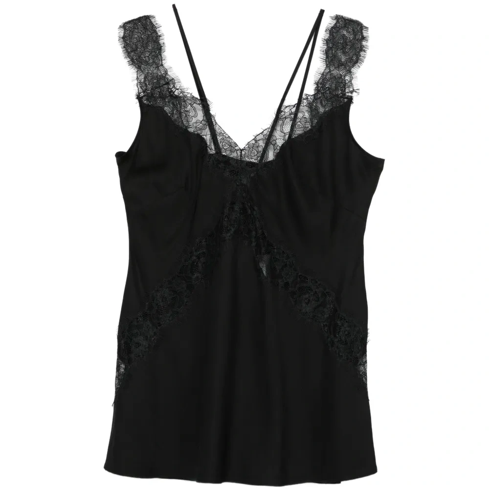 Топ с кружевной отделкой