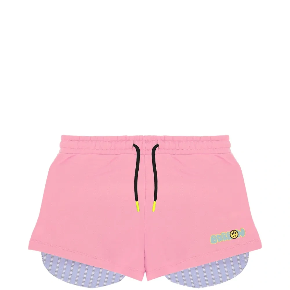 Флисовые шорты в полоску