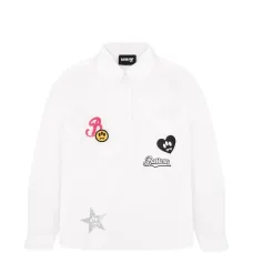 Рубашка из поплина с аппликацией