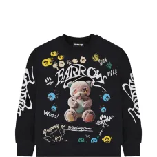 Свитшот с круглым вырезом и принтом