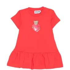 Платье с оборками и графическим принтом