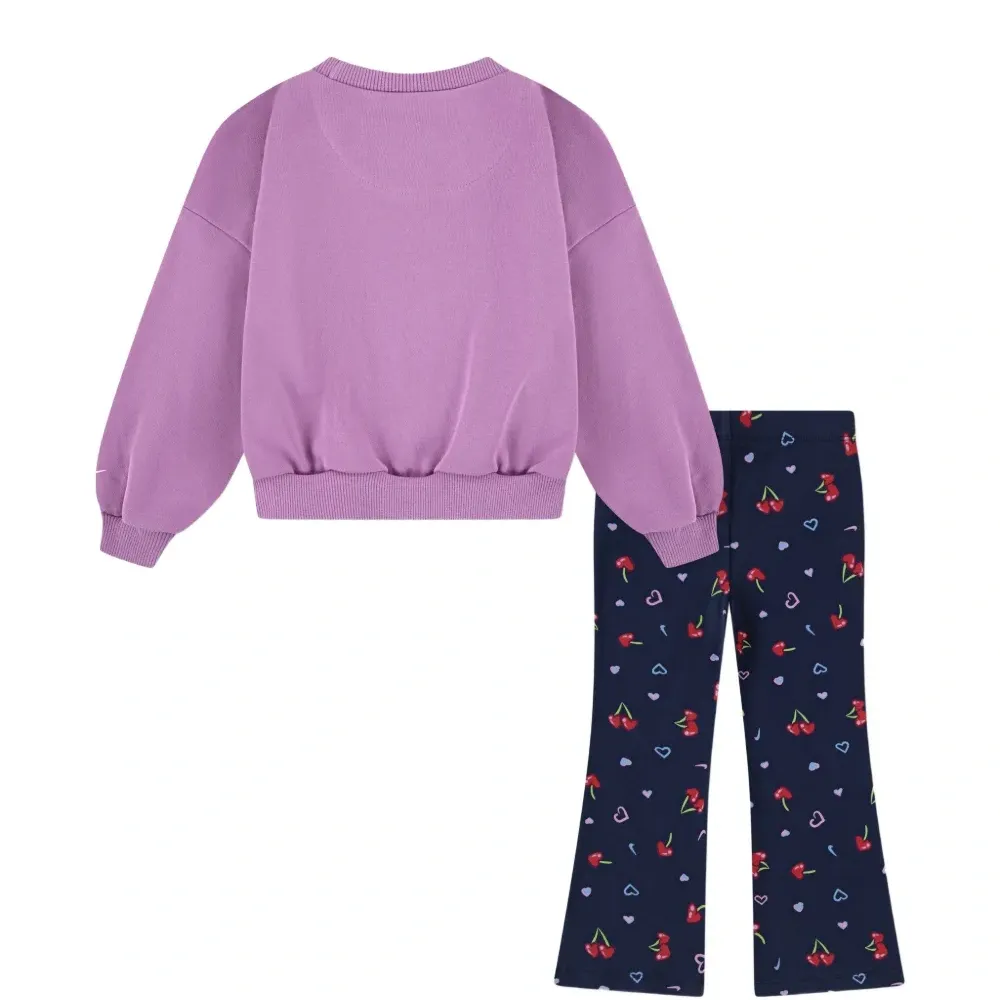 Комплект из брюк с вишневыми сердечками (набор из двух предметов)