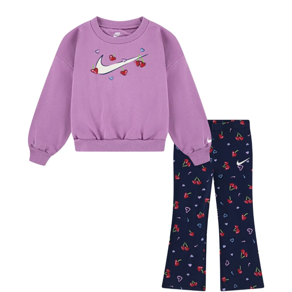 Комплект из брюк с вишневыми сердечками (набор из двух предметов)