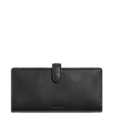 Континентальный кожаный кошелек на кнопке