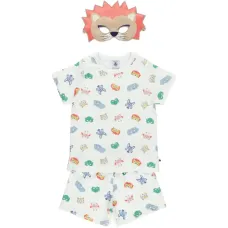 Пижама с анималистичным принтом и маской (набор из трёх предметов) Пижама с анималистичным принтом и маской (набор из трёх предметов)