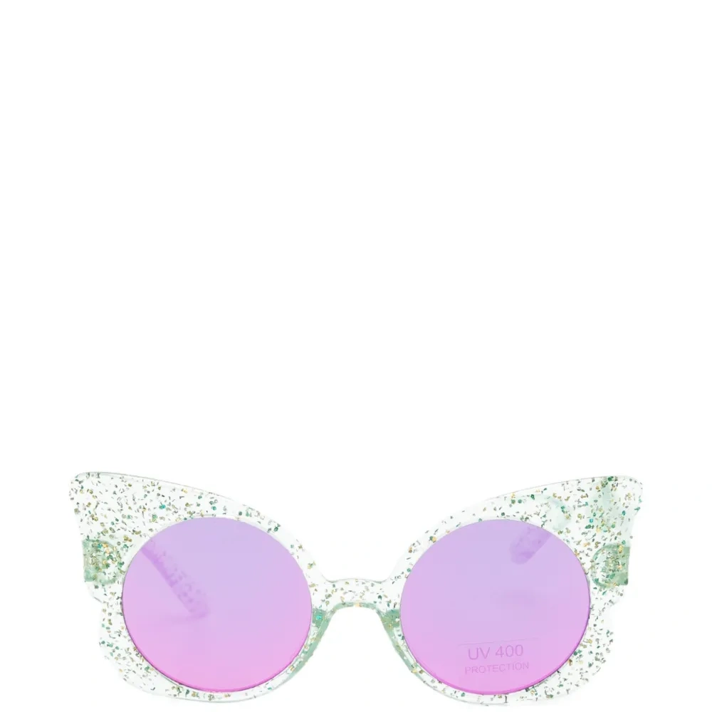 Солнцезащитные очки в форме «кошачий глаз» с блёстками