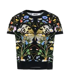 Футболка с бабочками и цветочным принтом