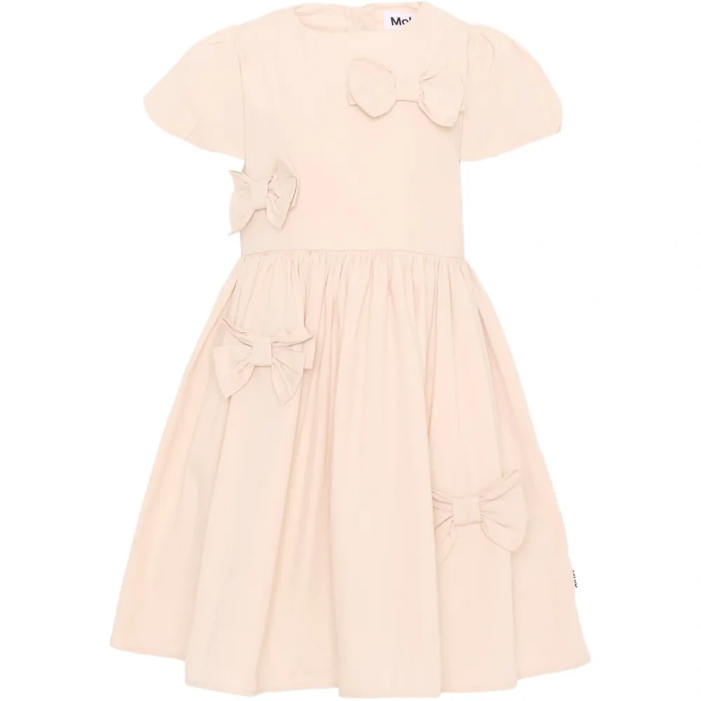 Платье с короткими рукавами и бантом