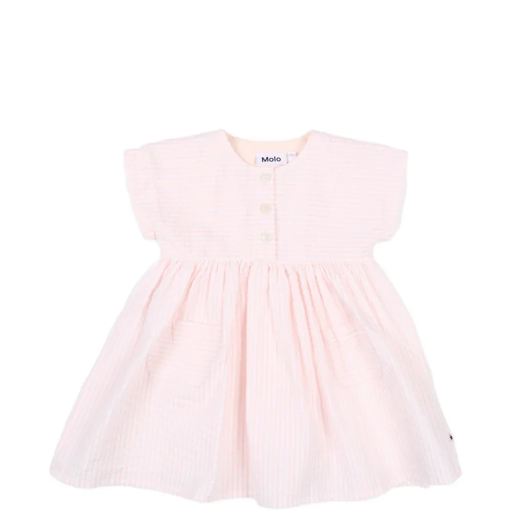 Полосатое платье на пуговицах