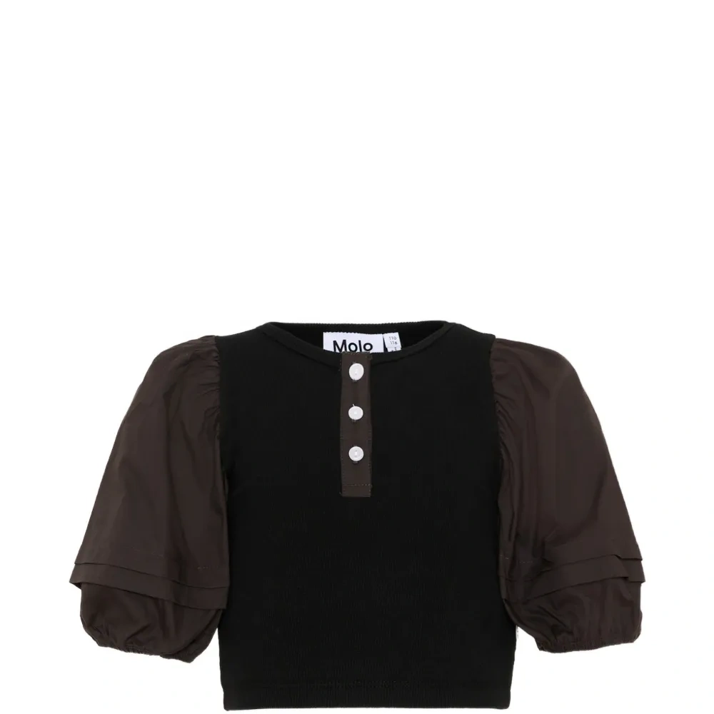 Футболка из органического хлопкового микса на пуговицах