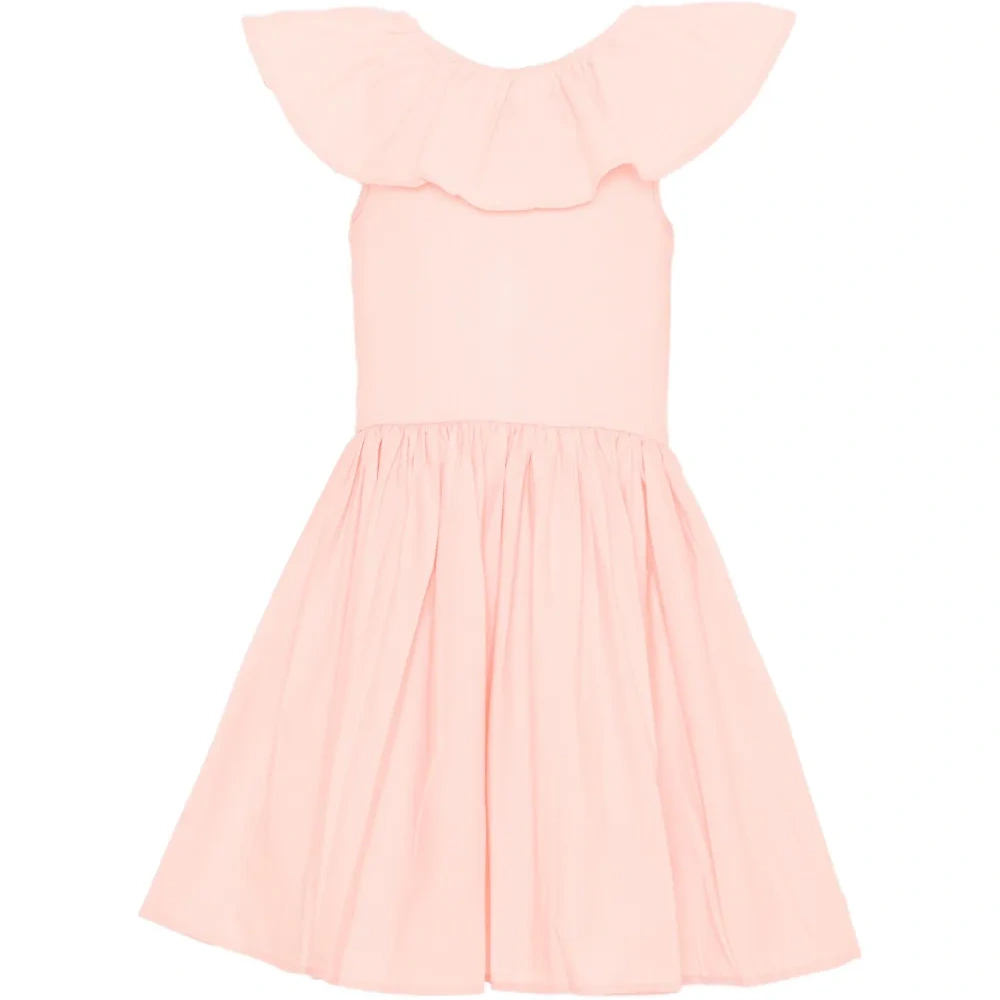 Платье без рукавов с оборками