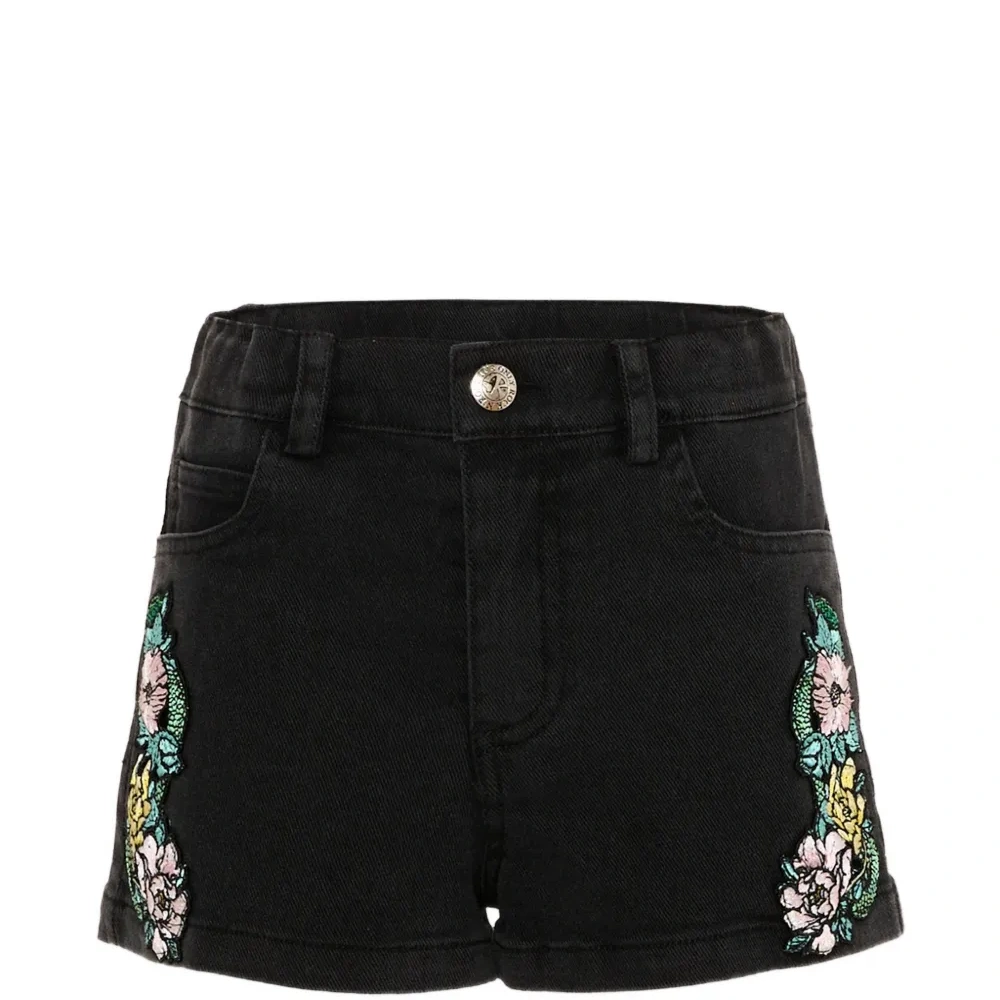 Шорты с цветочными украшениями