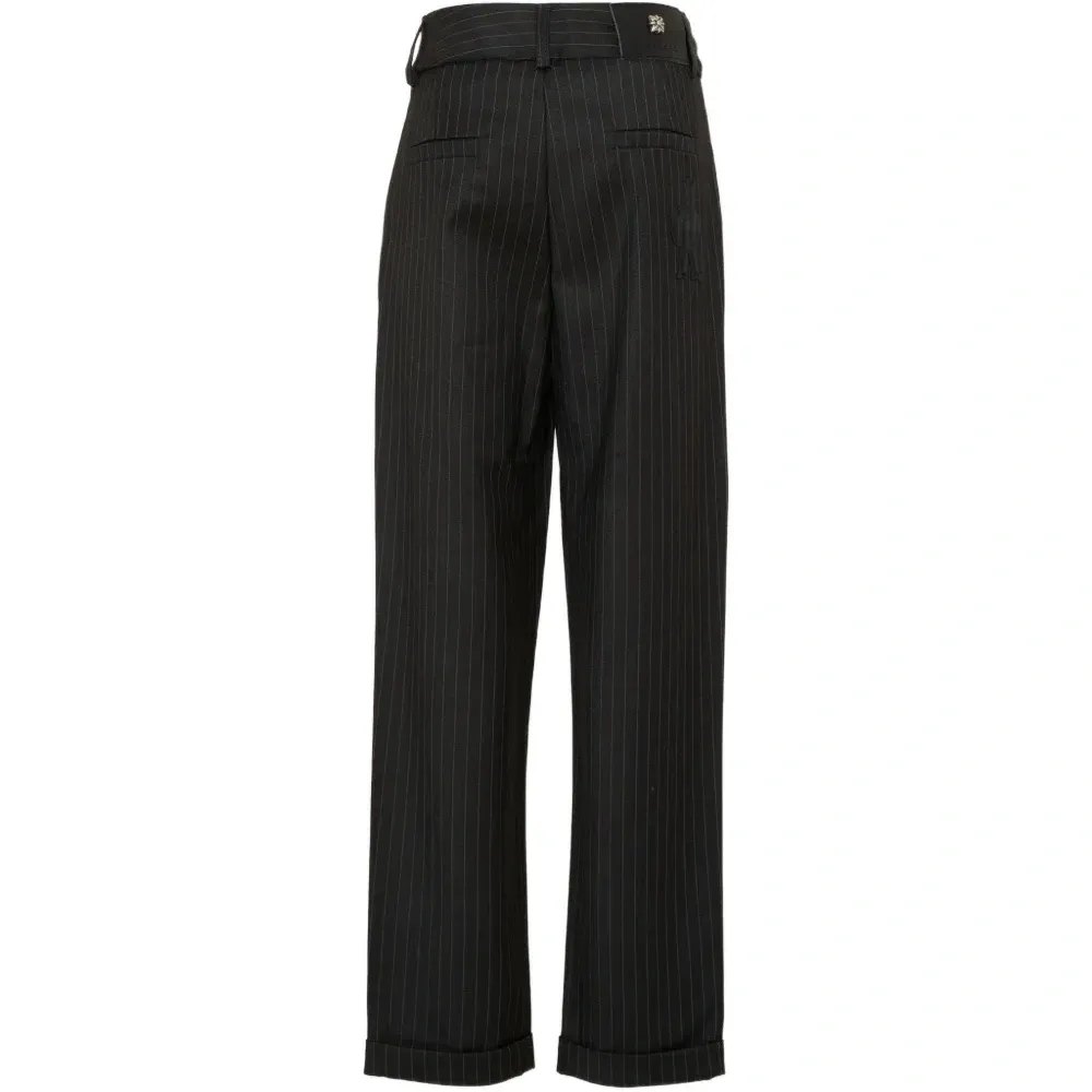 Брюки в полоску с шлёвками для ремня