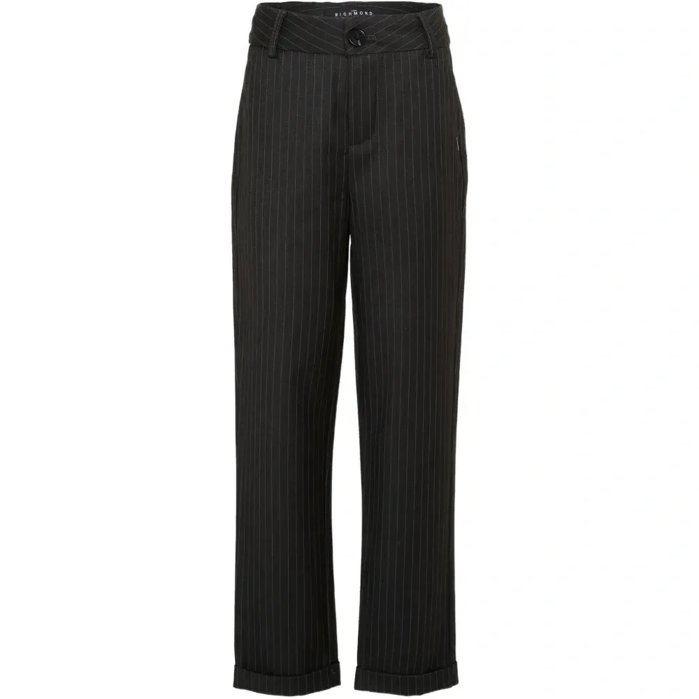 Брюки в полоску с шлёвками для ремня