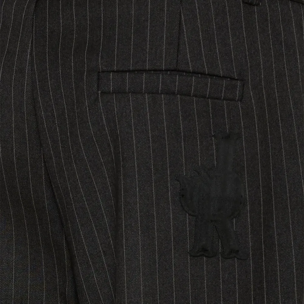 Брюки в полоску с шлёвками для ремня