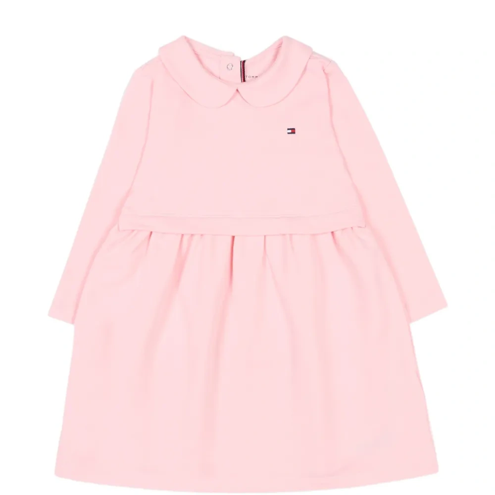 Платье с длинными рукавами и вышитым логотипом