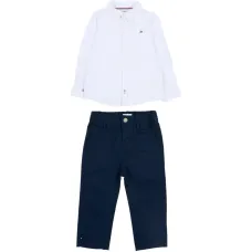 Комплект брюк с поясными шлевками и пуговицами