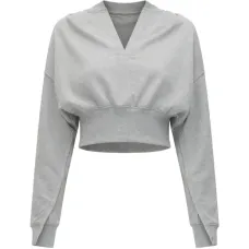 Укороченный свитер с V-образным вырезом