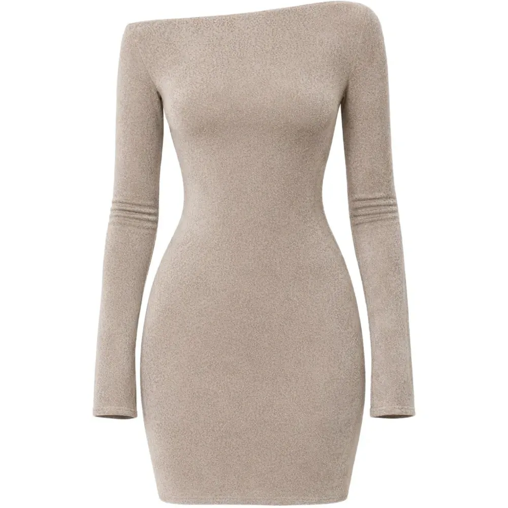 Трикотажное мини-платье с длинными рукавами Vivien