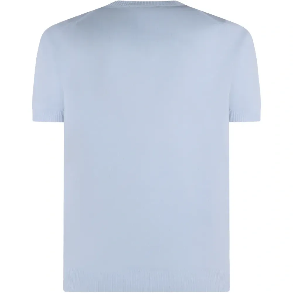 Трикотажная футболка в рубчик