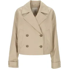 Короткая тренчевая куртка из хлопкового твила Короткая тренчевая куртка из хлопкового твила