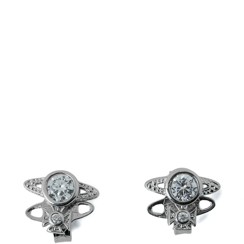 Серьги с кристаллами и логотипом Orb