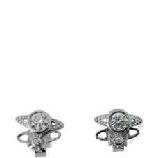 Серьги с кристаллами и логотипом Orb