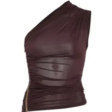 Топ на одно плечо с молнией