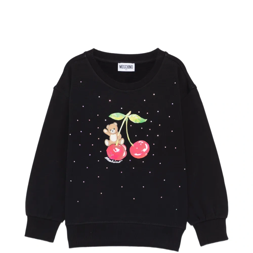 Свитшот с украшением и изображением мишки