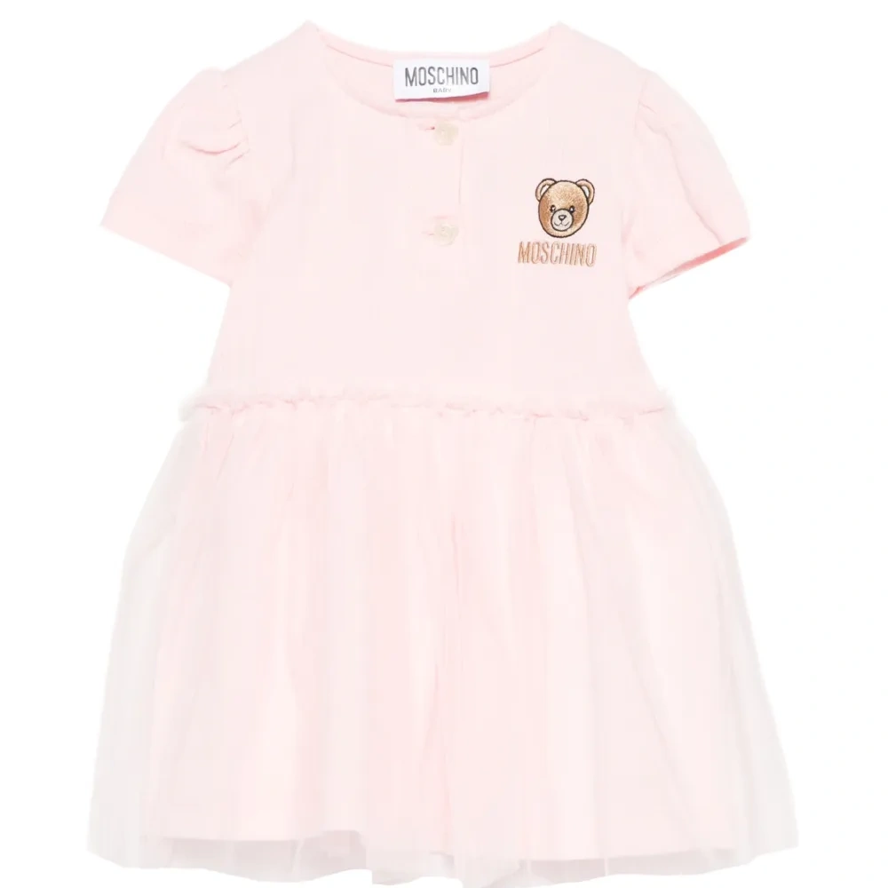 Платье с вышитым логотипом