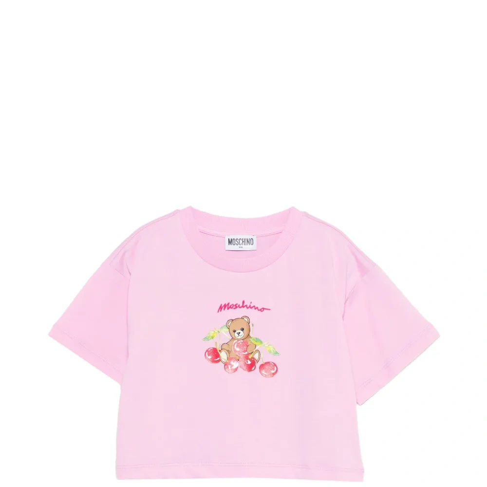 Футболка с вишней и мишкой