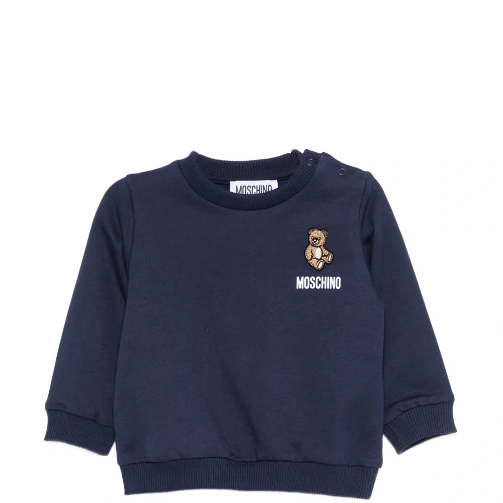 Свитшот с круглым вырезом и отделкой в стиле "Тедди"