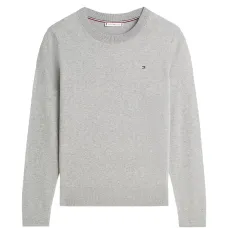 Свитер с логотипом и круглым вырезом