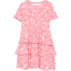 Ярусное платье с принтом