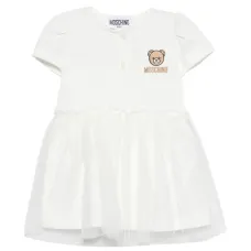 Детское платье с аппликацией медвежонка