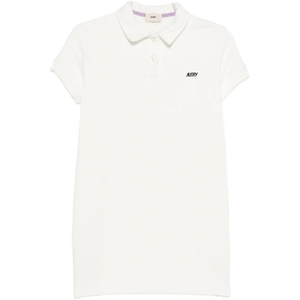 Мини-платье с воротником поло