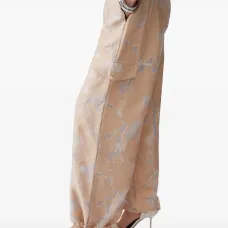 Жаккардовые брюки с боковыми карманами