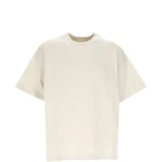 Футболка из хлопка цвета овсяного меланжа