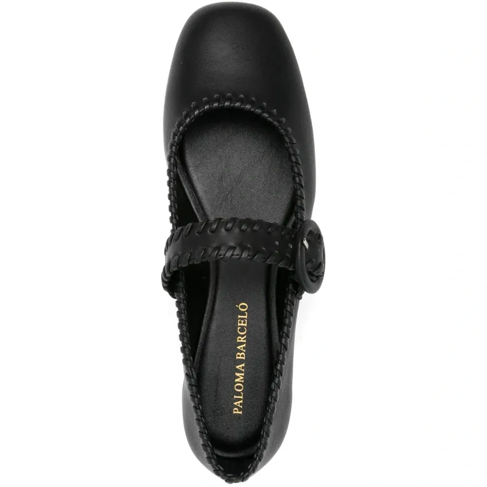 Балетки с отделкой