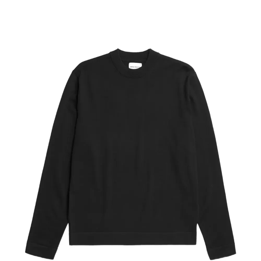 Джемпер с круглым вырезом из технической мериносовой шерсти креп